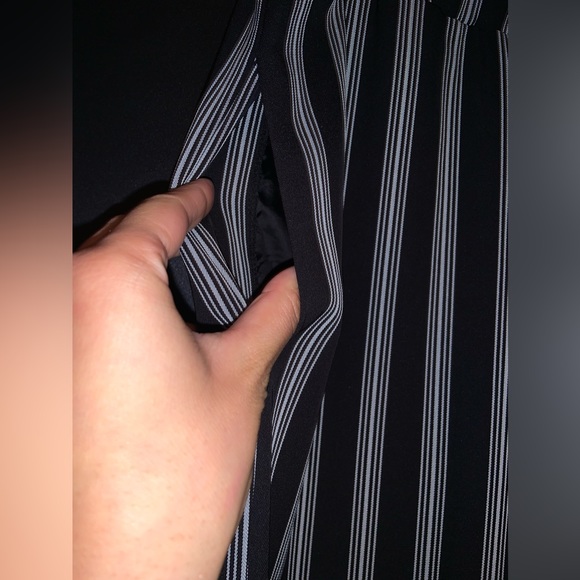 ZARA STRIPED WIDE LEG PANT SIZE L - Picture 3 of 3